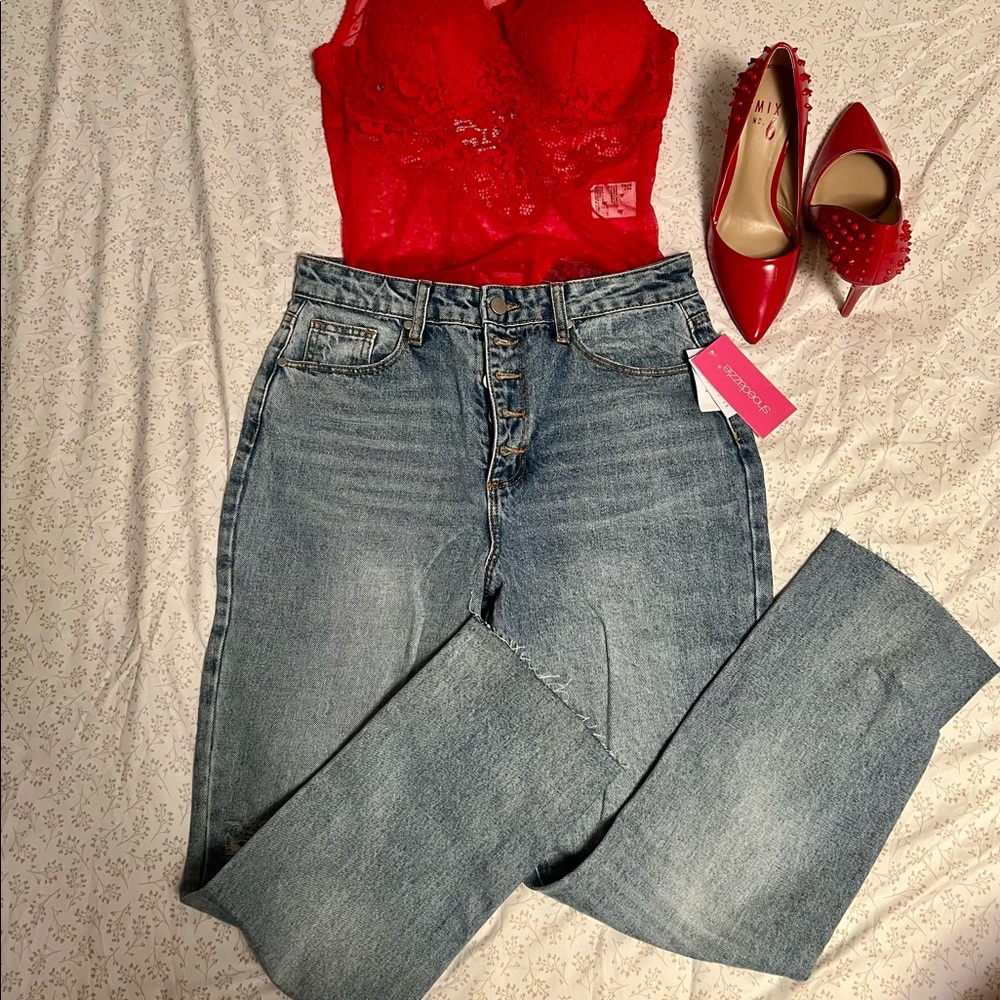 Highwaist Vintage Straight Medium Destroy Jeans